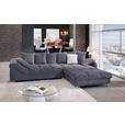 ECKSOFA in Webstoff Dunkelgrau  - Dunkelgrau, Design, Textil/Metall (332/227cm) - Carryhome