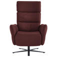 RELAXSESSEL in Leder Bordeaux  - Bordeaux/Schwarz, Design, Leder/Metall (82/119/85cm) - Dieter Knoll