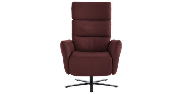 RELAXSESSEL in Leder Bordeaux  - Bordeaux/Schwarz, Design, Leder/Metall (82/119/85cm) - Dieter Knoll