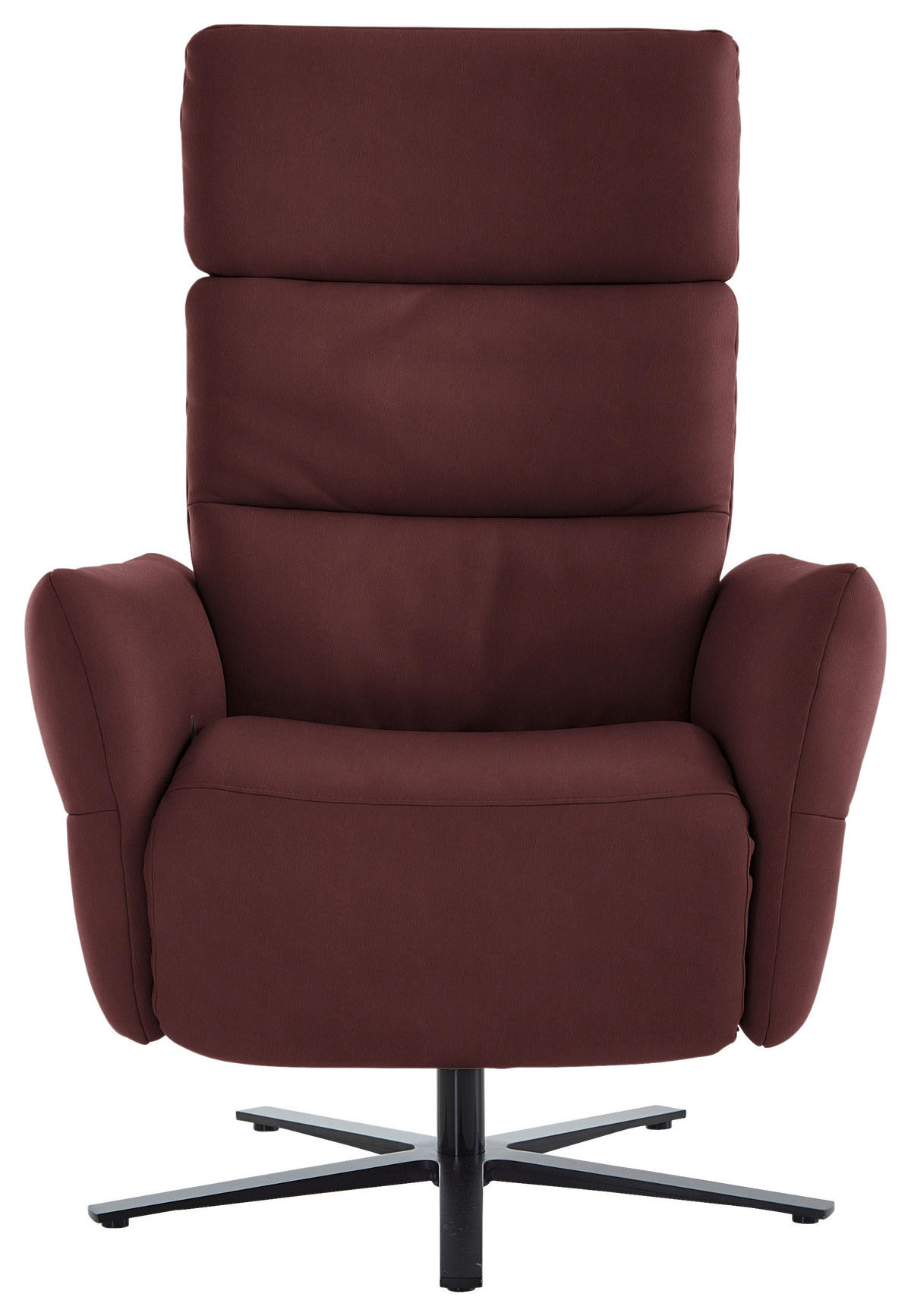 RELAXSESSEL in Leder Bordeaux  - Bordeaux/Schwarz, Design, Leder/Metall (82/119/85cm) - Dieter Knoll