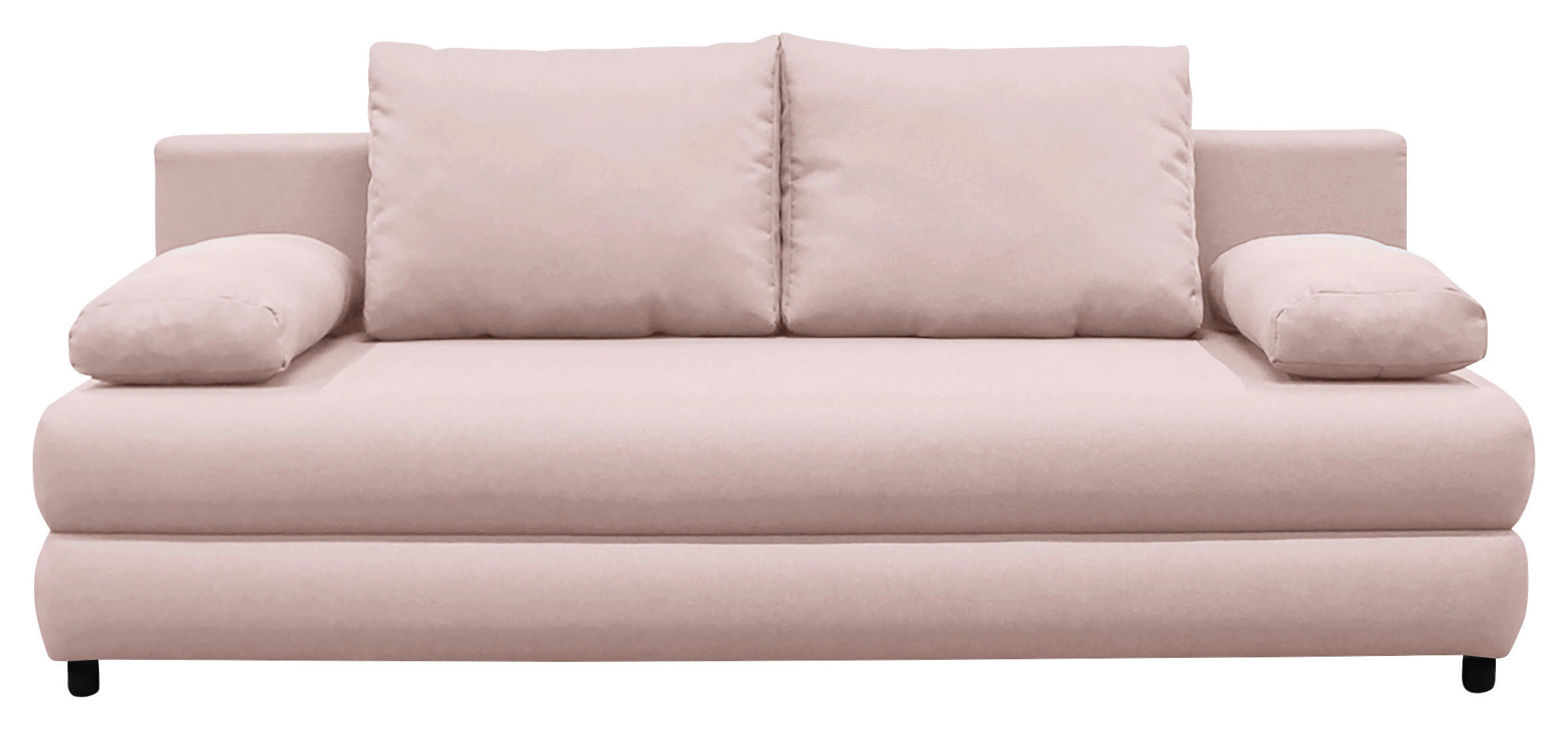 SCHLAFSOFA  mit Webstoff Rosa  - Schwarz/Rosa, Design, Kunststoff/Textil (200/88/87cm) - P & B