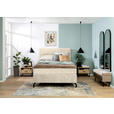 BOXSPRINGBETT 140/200 cm  in Champagner  - Champagner/Schwarz, Design, Textil/Metall (140/200cm) - Esposa
