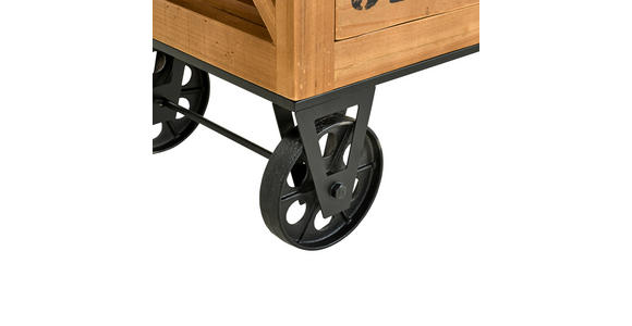 BARWAGEN Tanne massiv Grau, Naturfarben, Schwarz  - Schwarz/Naturfarben, LIFESTYLE, Holz/Metall (82,5/32,5/98cm) - Landscape