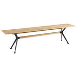 SITZBANK 220/45/35 cm Schwarz, Eichefarben Eiche Hartholz  - Eichefarben/Schwarz, Natur, Holz/Metall (220/45/35cm) - Linea Natura