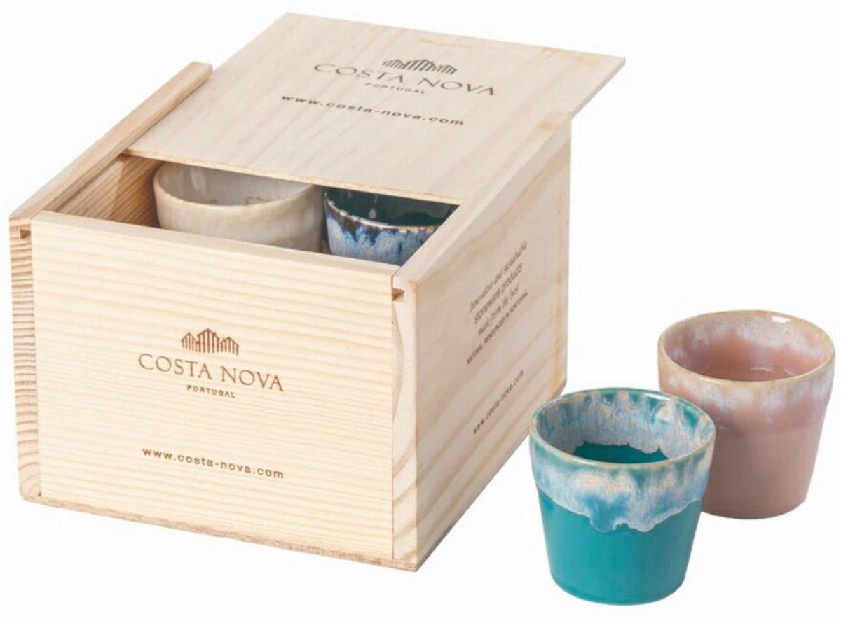 ESPRESSOTASSEN SET 80ML Grespresso 8-teilig  - Multicolor, Basics, Keramik - Costa Nova