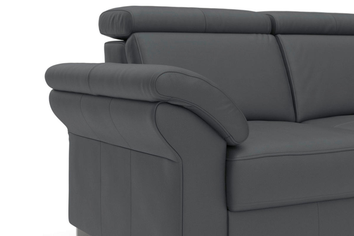 2-SITZER-SOFA ARNGAST E Schwarz Echtleder  - Chromfarben/Schwarz, Basics, Leder/Textil (156/84/93cm) - Sit & More