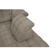 ECKSOFA in Webstoff Beige  216/297 cm  - Beige/Schwarz, Design, Holz/Textil (216/297cm) - Xora