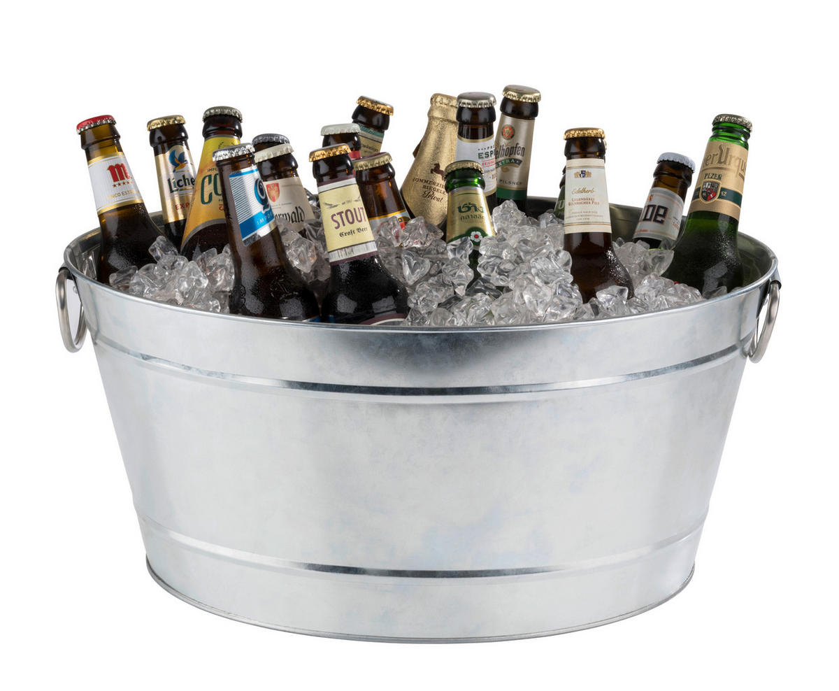 GETRÄNKEWANNE - Seidengrau, Basics, Kunststoff/Metall (50/32/23cm)