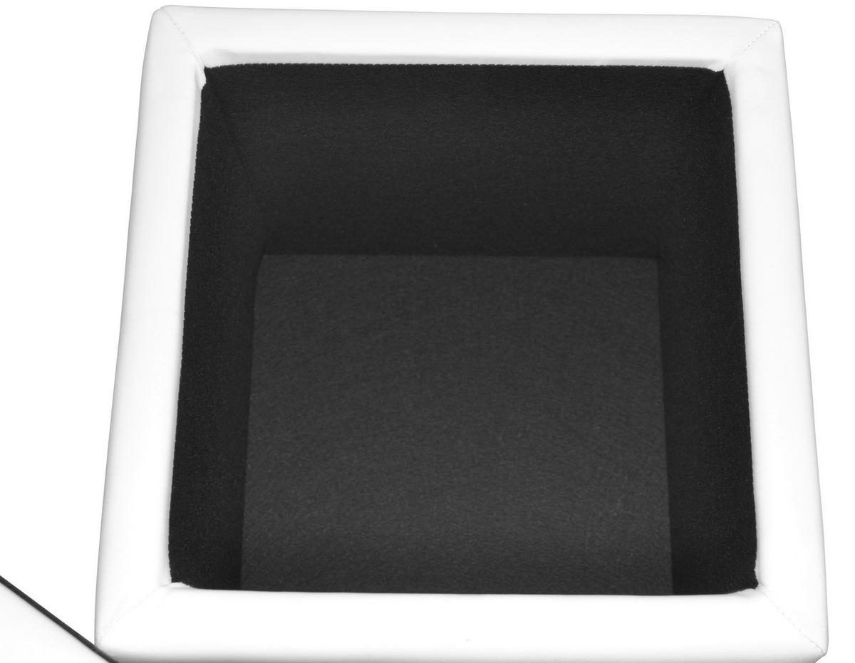 SITZWÜRFEL Uni Weiß  - Weiß, Design, Kunststoff (41/41/40cm) - MID.YOU