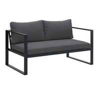 2-SITZER-SOFA Webstoff Anthrazit  - Anthrazit, MODERN, Textil/Metall (134/63/76cm) - Ambia Garden