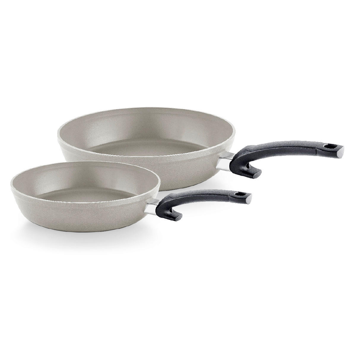 PFANNENSET CERATAL COMFORT Aluminium 2-teilig  - Grau, Basics, Metall - Fissler