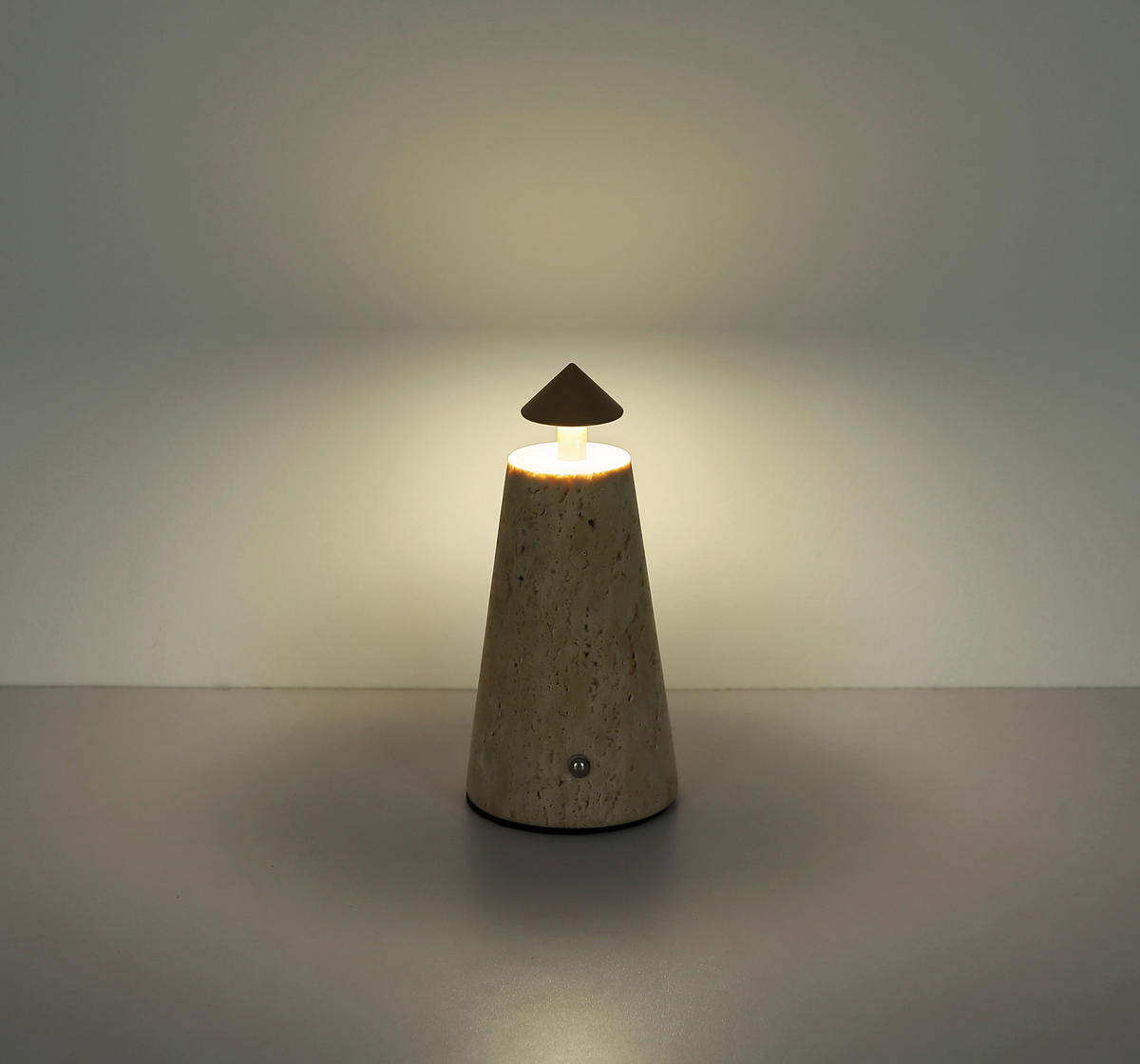 AKKU-TISCHLEUCHTE LIVA 9/19 cm  - Schwarz/Weiß, Design, Kunststoff/Stein (9/19cm) - Globo