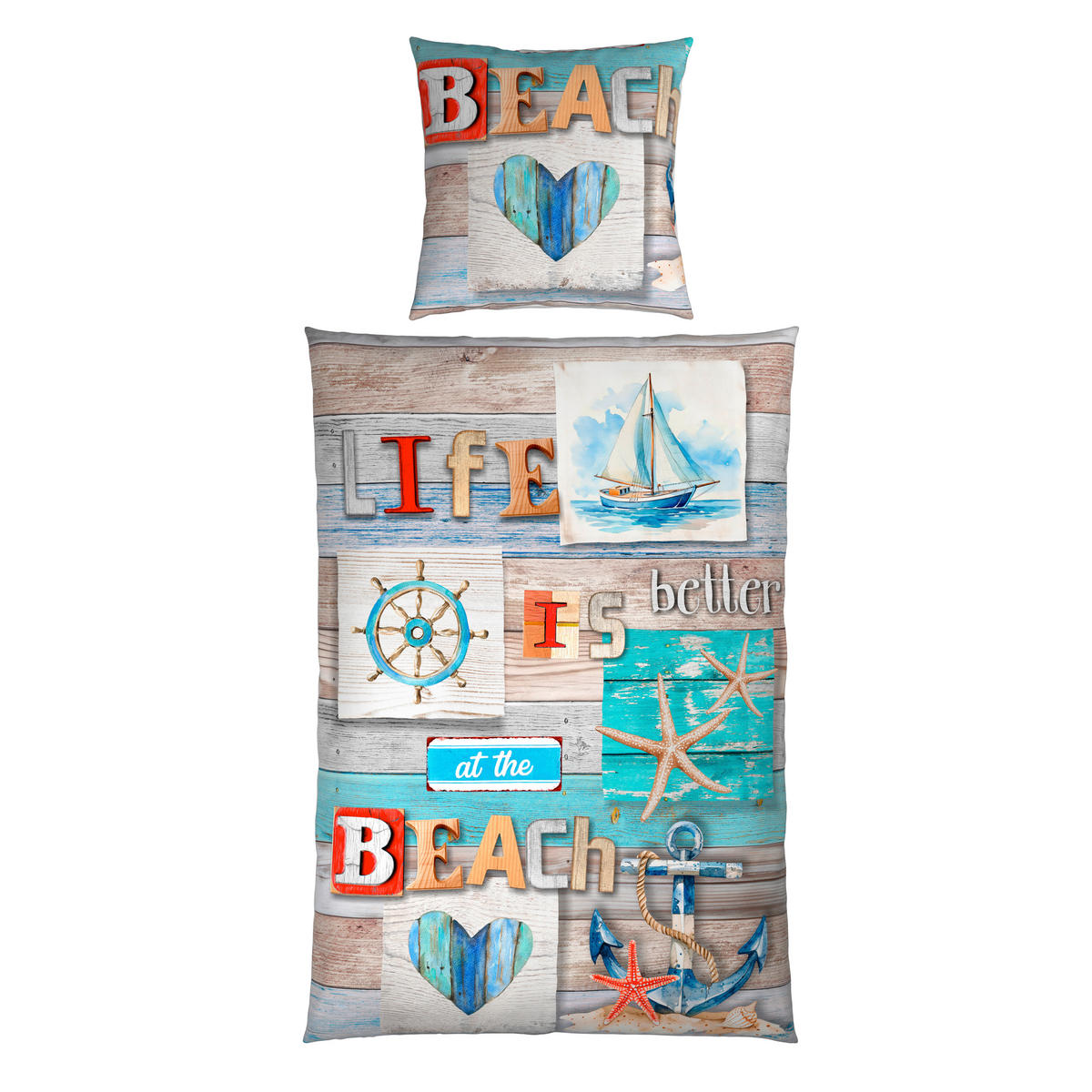 WENDEBETTWÄSCHE Satin 155/220 cm  - Multicolor, Textil (155/220cm) - Esposa