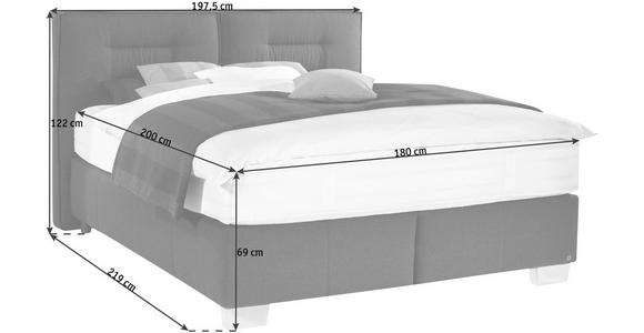 BOXSPRINGBETT 180/200 cm  in Schwarz  - Alufarben/Schwarz, KONVENTIONELL, Textil/Metall (180/200cm) - Dieter Knoll