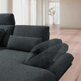 ECKSOFA  in Flachgewebe Anthrazit  234/155 cm  - Anthrazit/Schwarz, Design, Textil/Metall (234/155cm) - Dieter Knoll