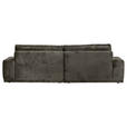 BIGSOFA Chenille Dunkelgrau  - Dunkelgrau/Schwarz, KONVENTIONELL, Kunststoff/Textil (282/73/115cm) - Carryhome