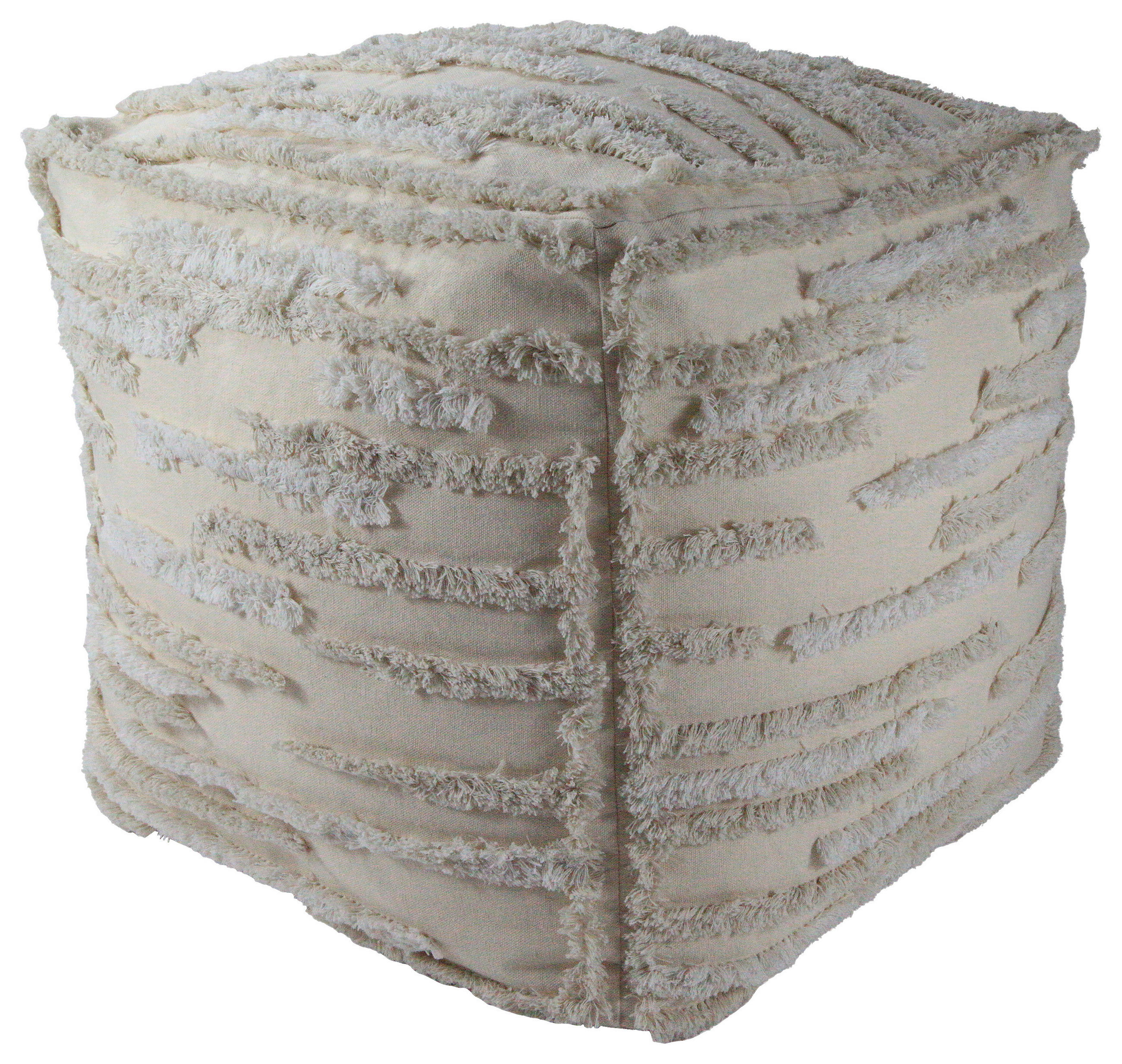 HOCKER in Textil Beige  - Beige, Design, Textil (45/45/45cm) - Xora