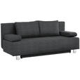 SCHLAFSOFA  in Anthrazit  - Chromfarben/Anthrazit, Design, Textil/Metall (197/88/89cm) - Xora