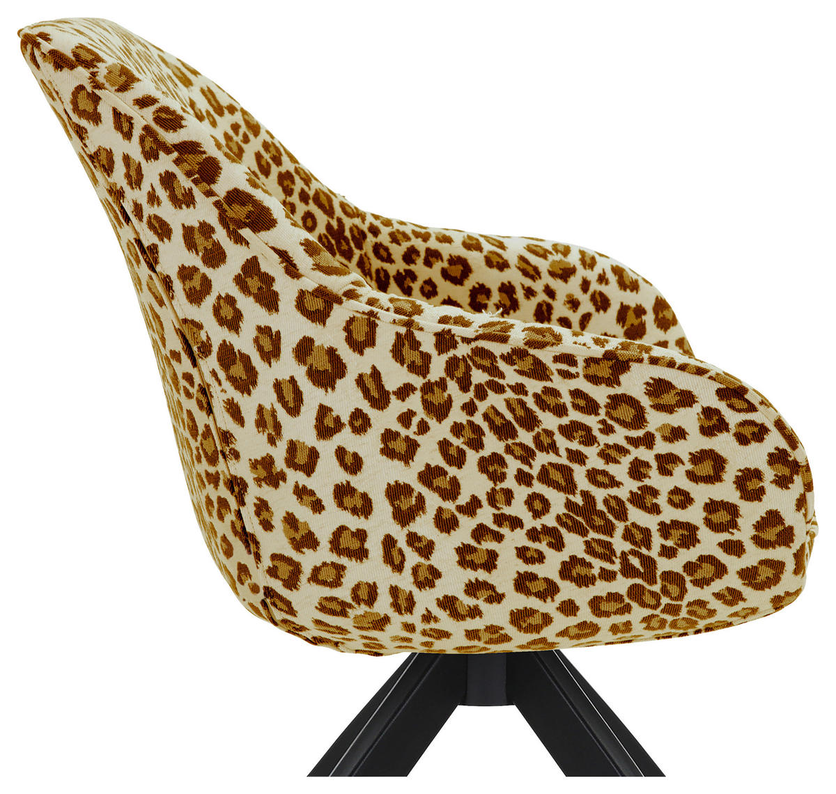 ARMLEHNSTUHL , Sitzfläche 360° drehbar , Flachgewebe, Mikrofaser  - Schwarz/Braun, Design, Textil/Metall (60/83/65cm) - Landscape