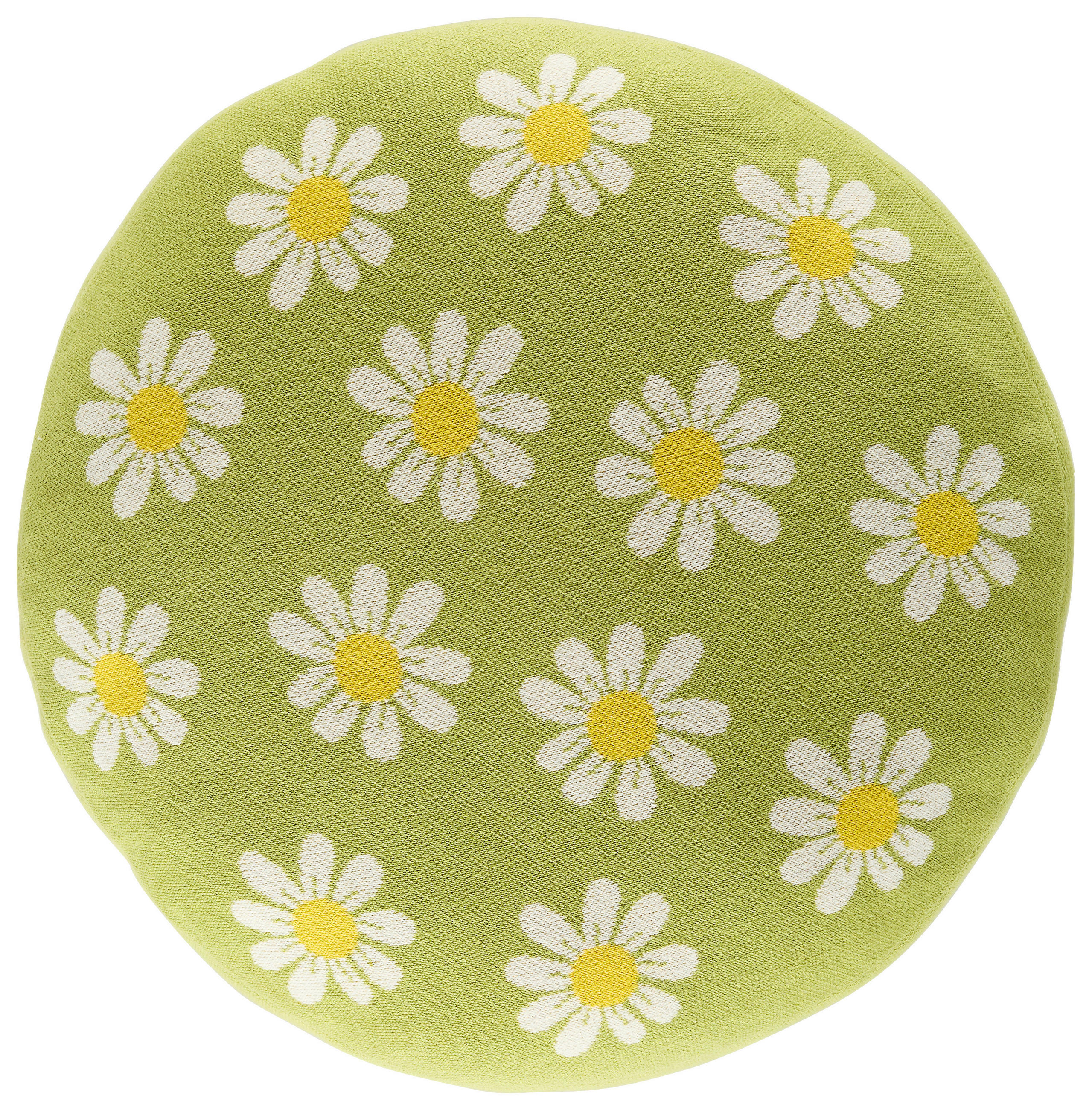 ZIERKISSEN MARGARITI 50 cm  - Gelb/Grün, Natur, Textil (50cm) - Novel