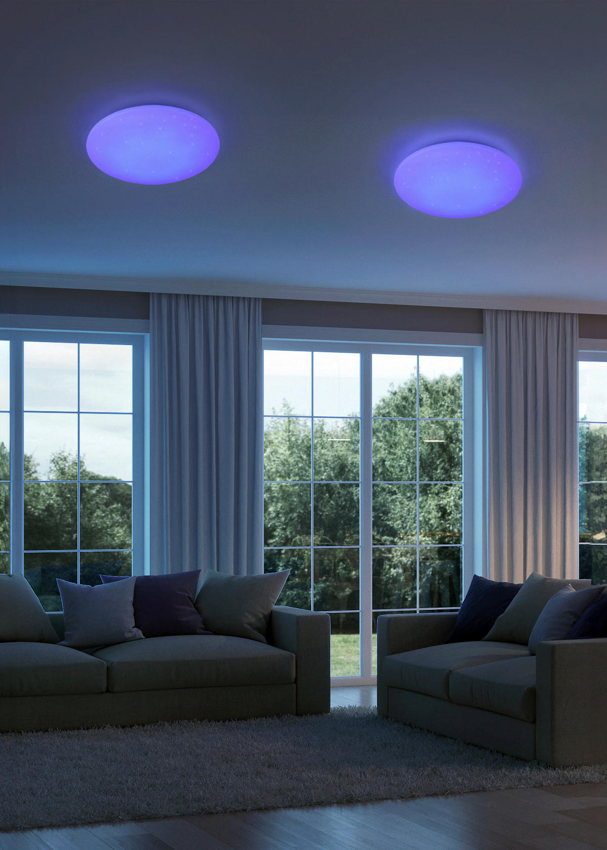 STROPNA LED-SVETILKA  Fara 27 W//3000-5500 K/230 V/ - bela, Basics, umetna masa (60/12cm)