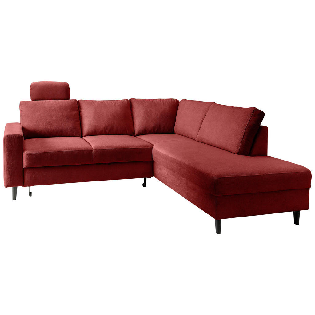 Thumbnail - Livetastic Eckschlafsofa Passione, Rot, Textil, Buche, Uni, 4-Sitzer, 242x200 cm, Made in EU, Rücken echt, Wohnzimmer, S...