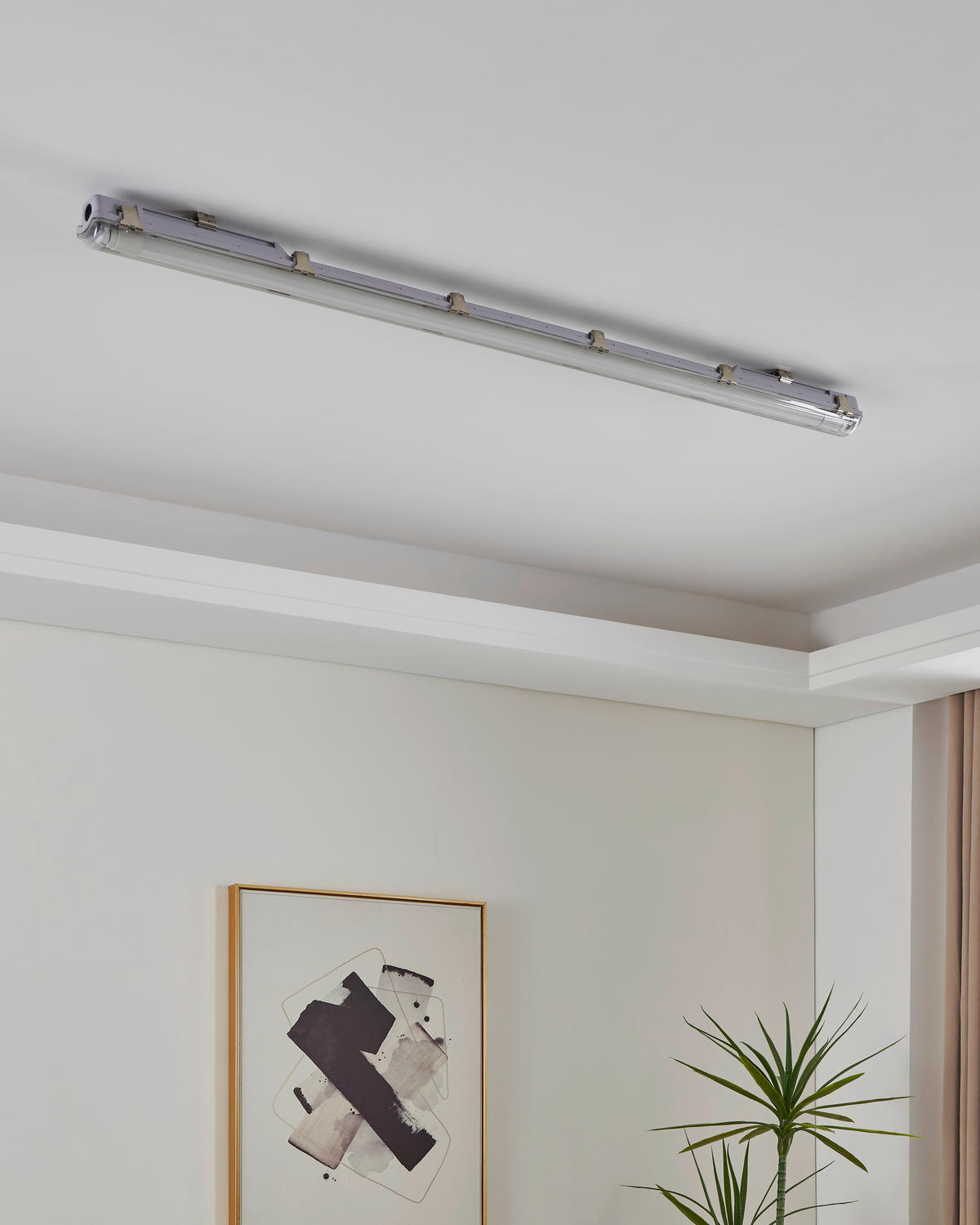 DECKENLEUCHTE 156/7,3/5,6 cm  - Transparent/Grau, Basics, Kunststoff (156/7,3/5,6cm) - Eglo