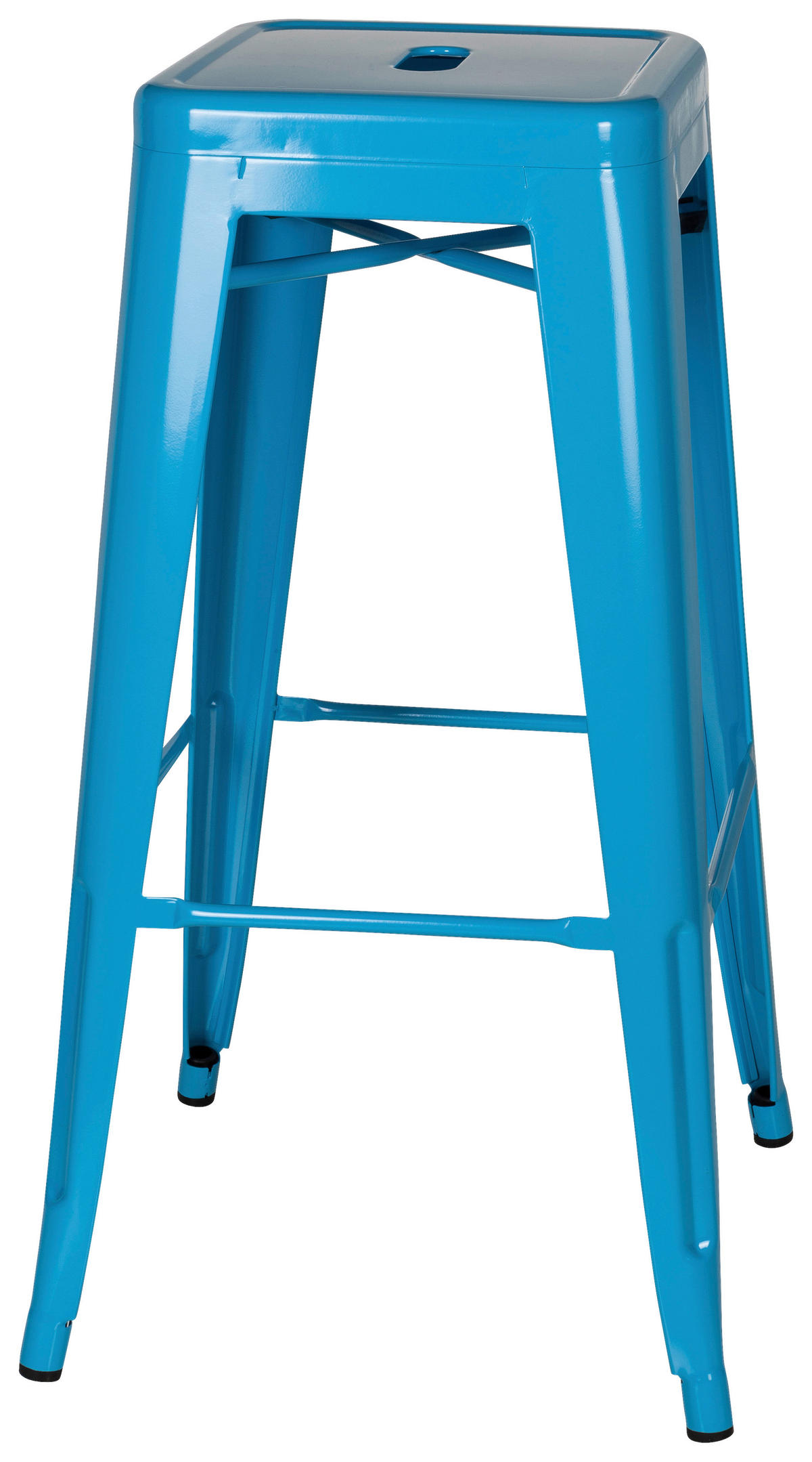 BARHOCKER Hellblau Stahl stapelbar  - Hellblau, Basics, Metall (44/77/44cm) - MID.YOU