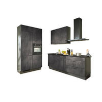 ECKKÜCHE XO 10 120/220 cm  in Graphitfarben, Schwarz  - Chromfarben/Schwarz, Design, Holzwerkstoff/Metall (120/220cm) - Xora