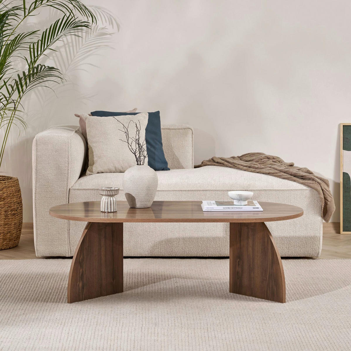 COUCHTISCH Walnussfarben  - Walnussfarben, MODERN, Holzwerkstoff (120/40/60cm) - MID.YOU