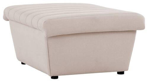 HOCKER Webstoff Ecru  - Ecru/Schwarz, Design, Kunststoff/Textil (90/43/105cm) - LOOKS by W.Joop