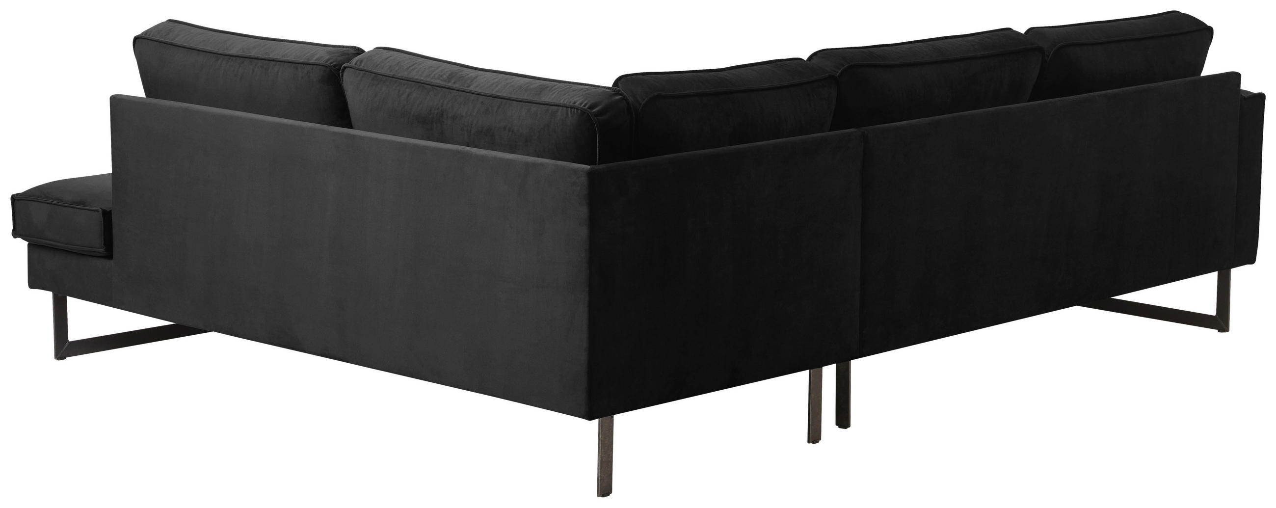 SOFFA i trä, textil svart - svart, Design, metall/trä (248/84/197cm) - Pure Home Comfort