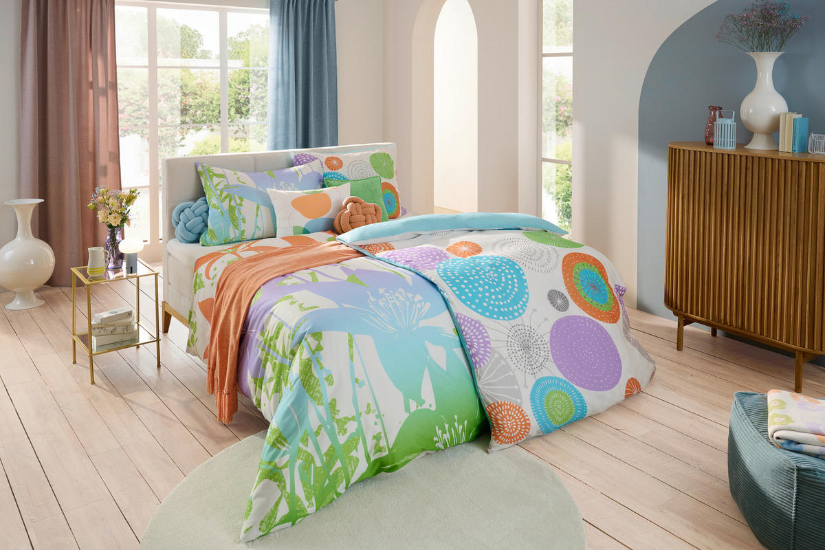 OBOUSTRANNÉ POVLEČENÍ, satén, vícebarevná, 140/200 cm - vícebarevná, Trend, textil (140/200cm) - Esposa