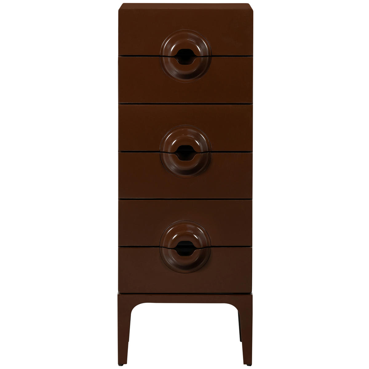 KOMMODE Merge  in 44/120/45 cm  - Rot/Braun, Design, Holz (44/120/45cm) - Livetastic