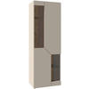 VITRINE  in furniert, massiv Wildeiche Taupe, Wildeiche - Taupe/Wildeiche, Design, Glas/Holz (64/194/43cm) - Voglauer