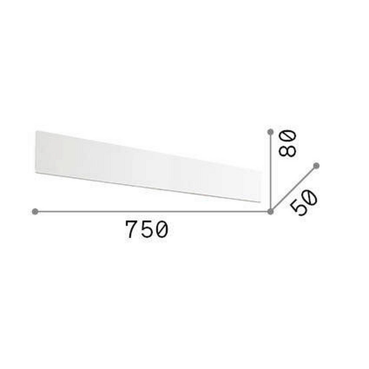 LED-WANDLEUCHTE Zig Zag 75/8/5 cm   - Weiß, Basics, Metall (75/8/5cm) - Ideal Lux