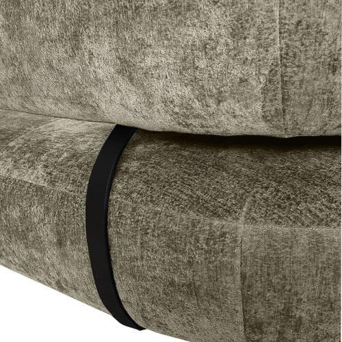 ECKSOFA in Chenille Taupe  - Taupe/Schwarz, Design, Holz/Textil (200/265cm) - Landscape