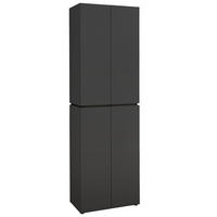 GARDEROBENSCHRANK 60/199/37 cm  - Schwarz/Graphitfarben, Design, Holzwerkstoff/Kunststoff (60/199/37cm) - Voleo