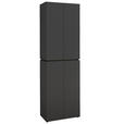 GARDEROBENSCHRANK in 60/199/37 cm - Schwarz/Graphitfarben, Design, Holzwerkstoff/Kunststoff (60/199/37cm) - Voleo