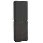 GARDEROBENSCHRANK  in 60/199/37 cm  - Schwarz/Graphitfarben, Design, Holzwerkstoff/Kunststoff (60/199/37cm) - Voleo