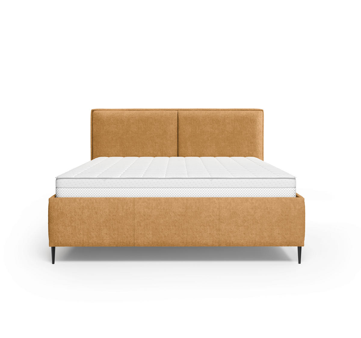 STOPPAD SÄNG ,160/200 cm  i gul  - svart/gul, Modern, metall/trämaterial (160/200cm) - MID.YOU