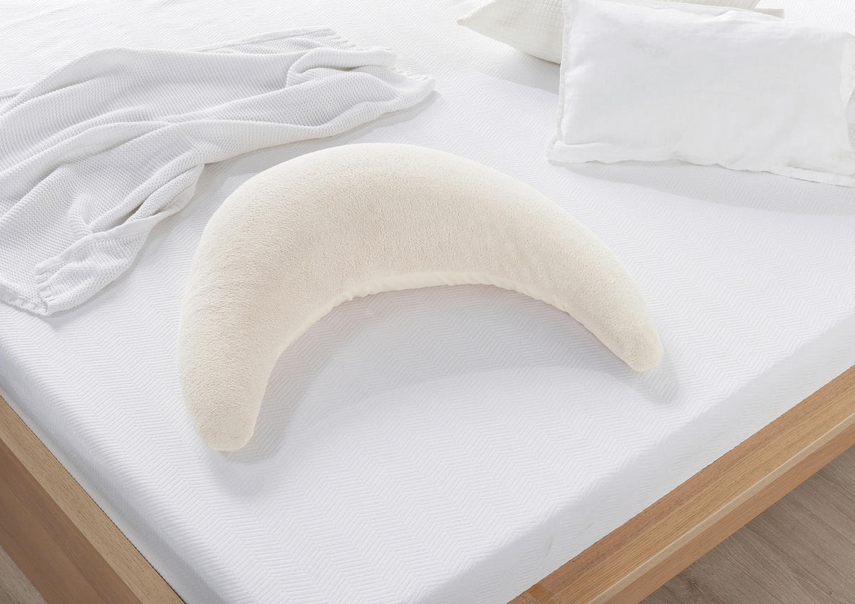 STILLKISSEN Plüschmond  27/140 cm  - Creme, KONVENTIONELL, Textil (27/140cm) - Theraline