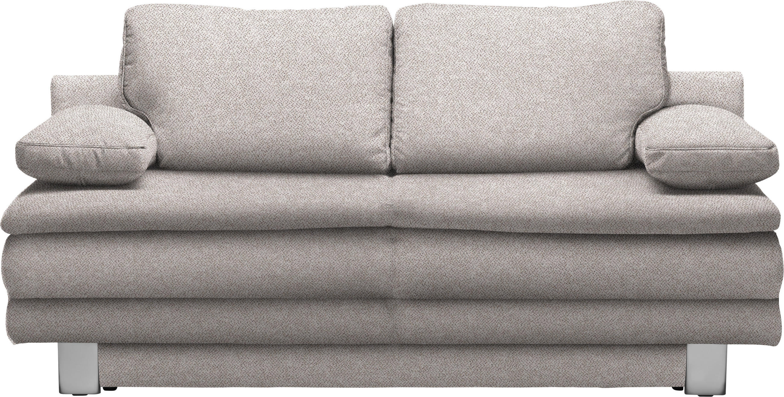 SCHLAFSOFA Webstoff Naturfarben  - Chromfarben/Naturfarben, Design, Textil/Metall (194/96/86cm) - Novel