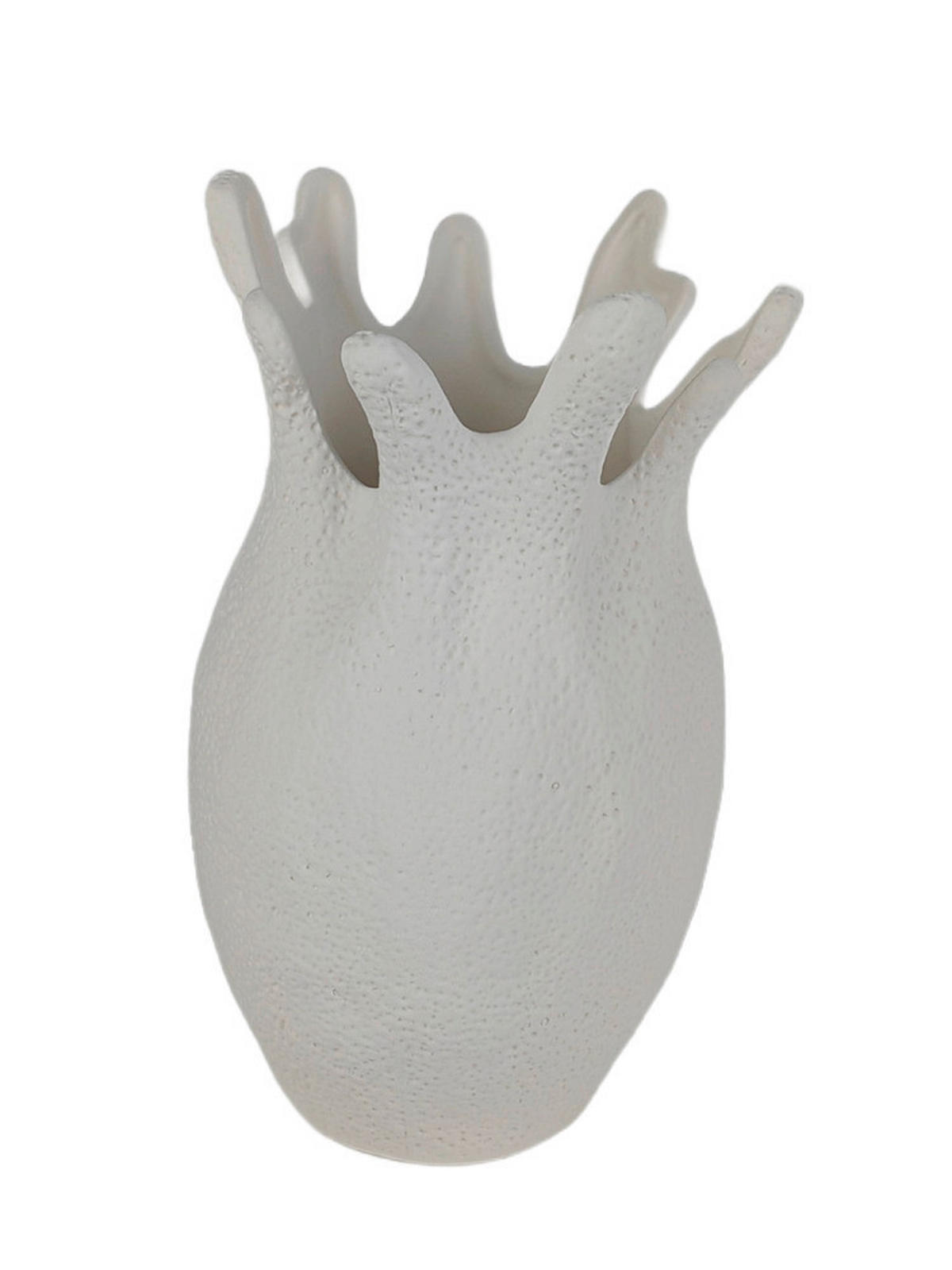 VASE 24 cm  - Weiß, Basics, Keramik (15,4/24/13,3cm)
