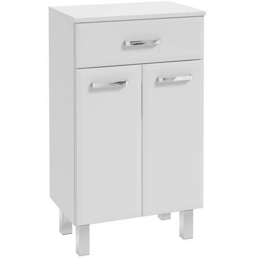 UNTERSCHRANK 50,2/83,8/33,2 cm - Chromfarben/Weiß, MODERN, Holzwerkstoff/Metall (50,2/83,8/33,2cm) - MID.YOU