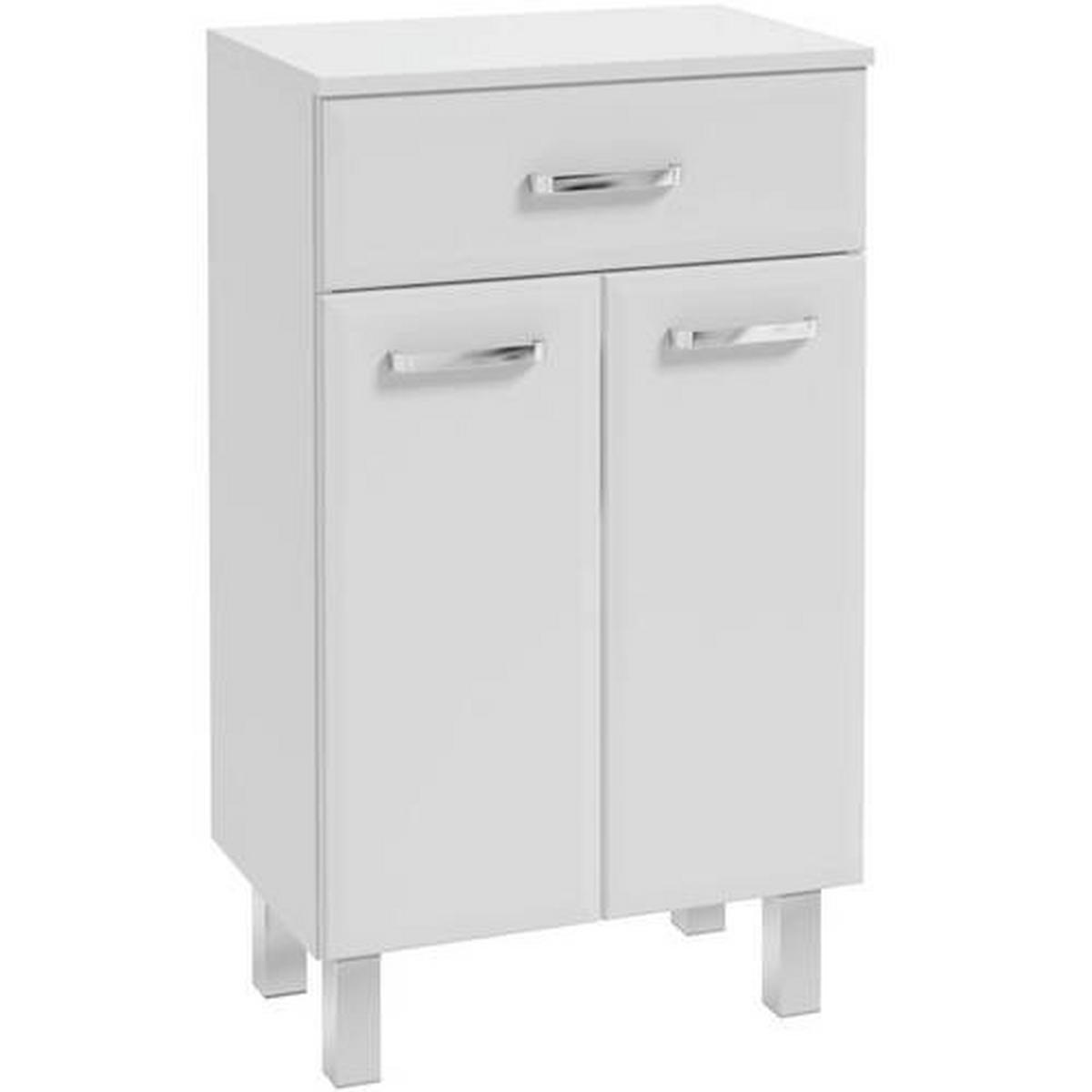UNTERSCHRANK 50,2/83,8/33,2 cm   - Chromfarben/Weiß, MODERN, Holzwerkstoff/Metall (50,2/83,8/33,2cm) - MID.YOU
