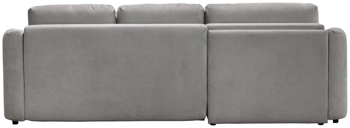 ECKSOFA PORTO Hellgrau  - Hellgrau/Schwarz, Design, Textil (154/270cm) - MID.YOU
