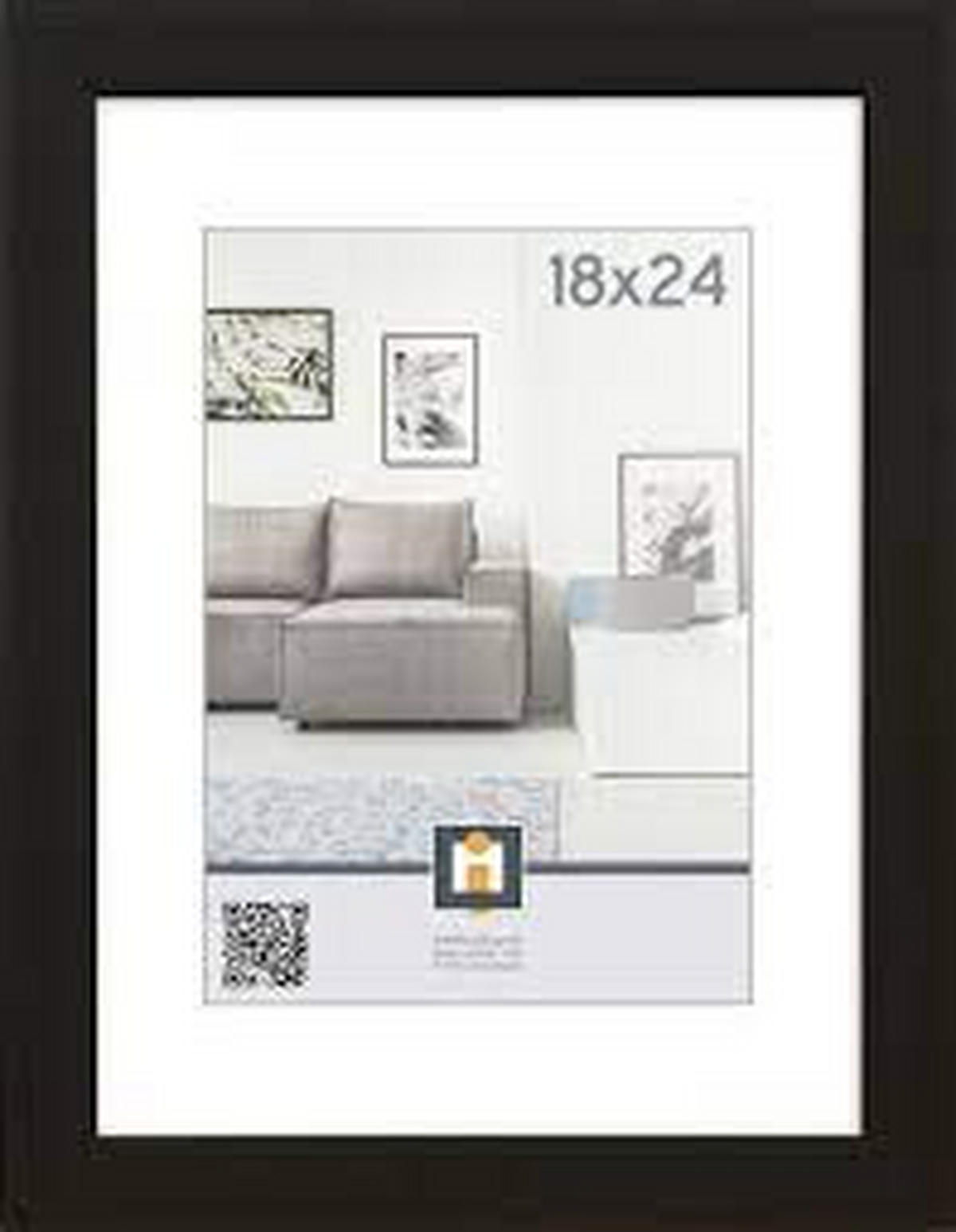 BILDERRAHMEN - Schwarz, Basics, Glas/Kunststoff (21/27/1,5cm)