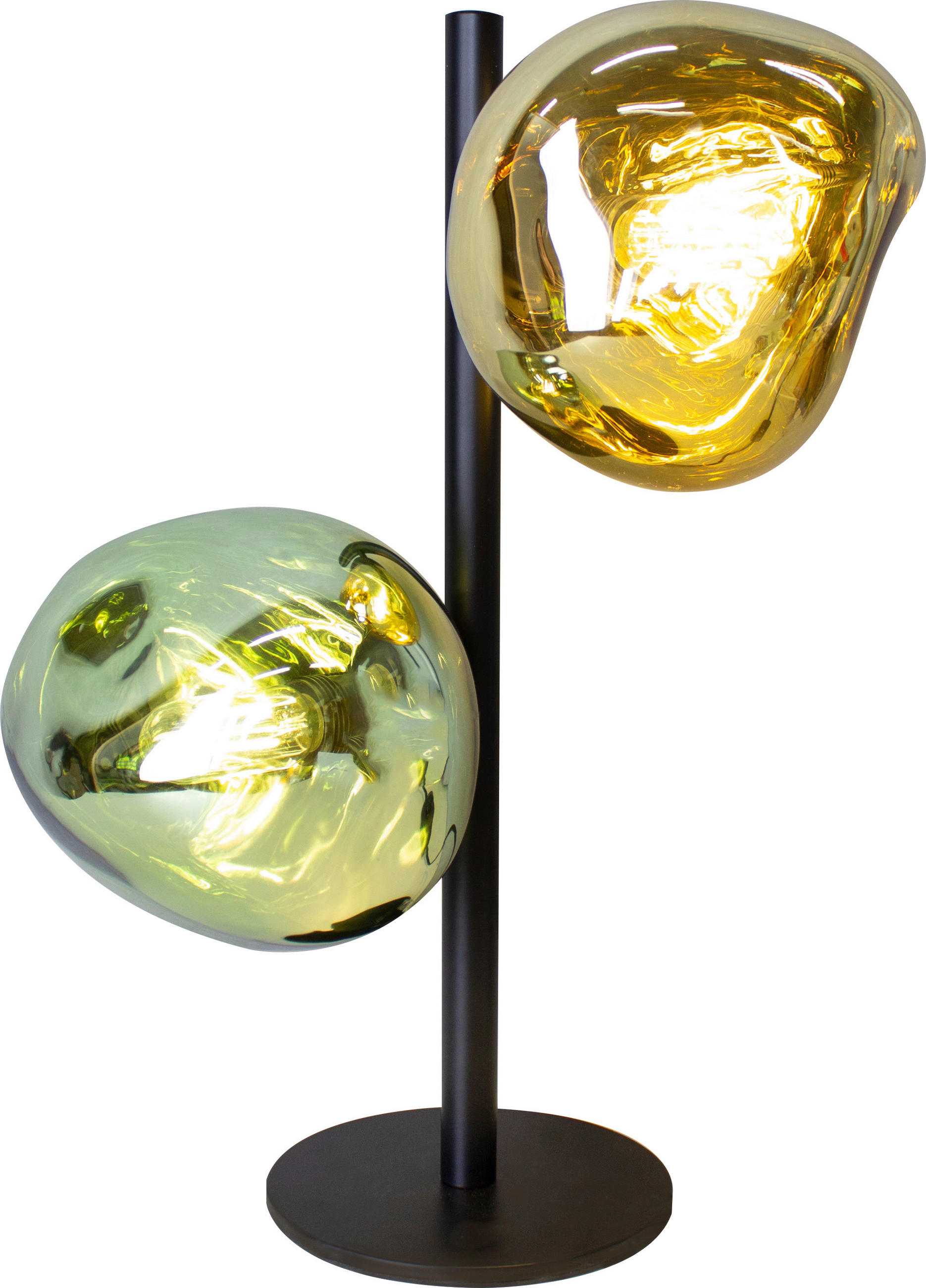 TISCHLEUCHTE 16/40 cm   - Multicolor/Schwarz, Basics, Glas/Metall (16/40cm)