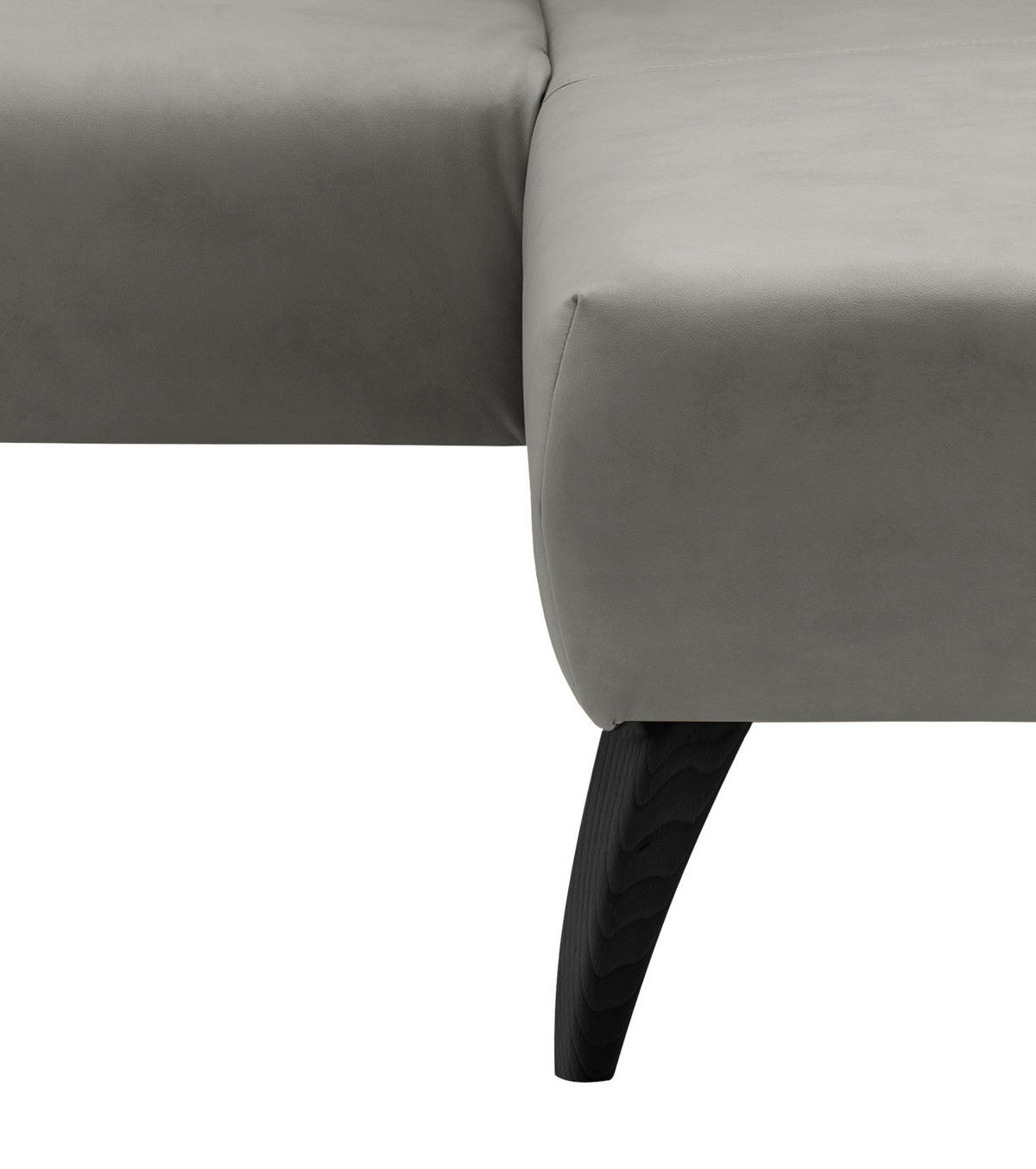 ECKSOFA in Lederlook Grau  - Schwarz/Grau, Modern, Holz/Textil (264/160cm) - Livetastic